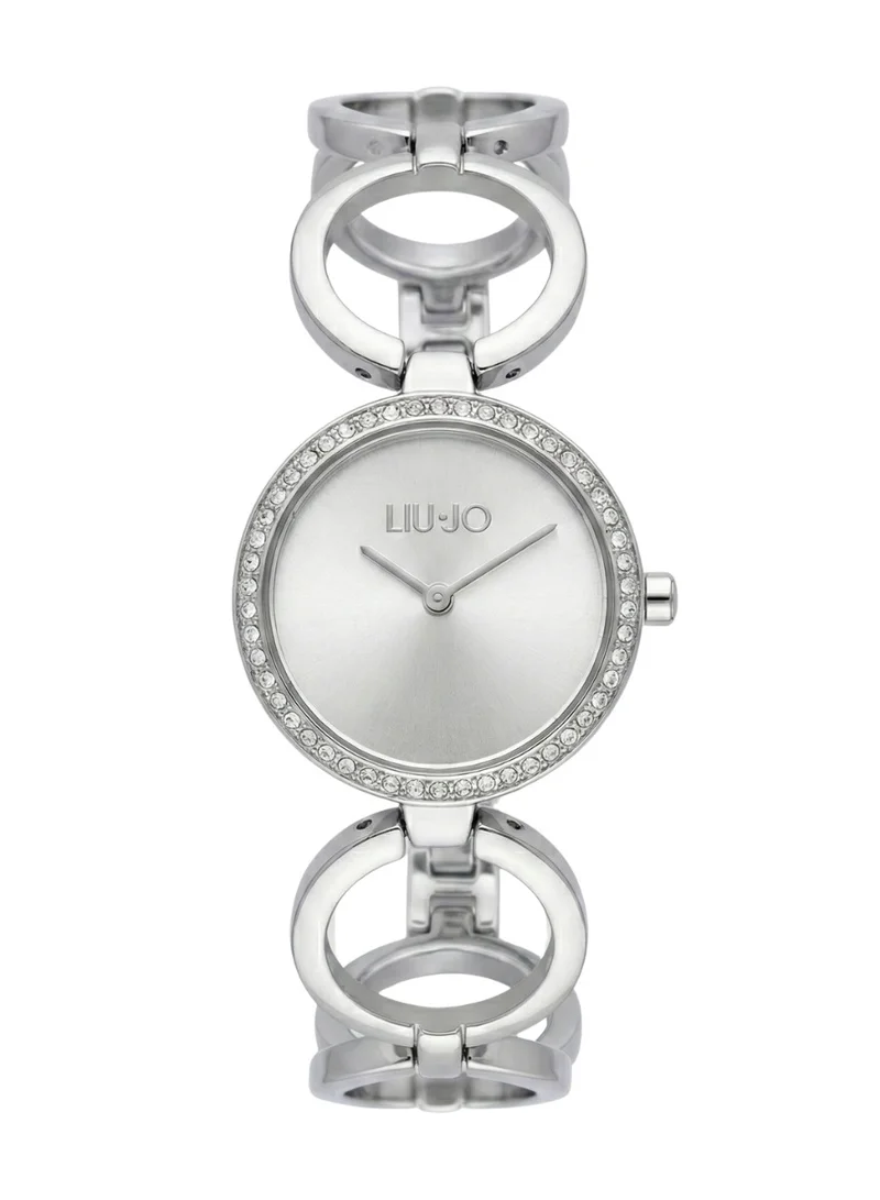 ليو جو ساعة ليو جو فضية بتصميم عصري